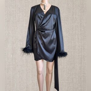 White Fox wrap mini dress Size: Small